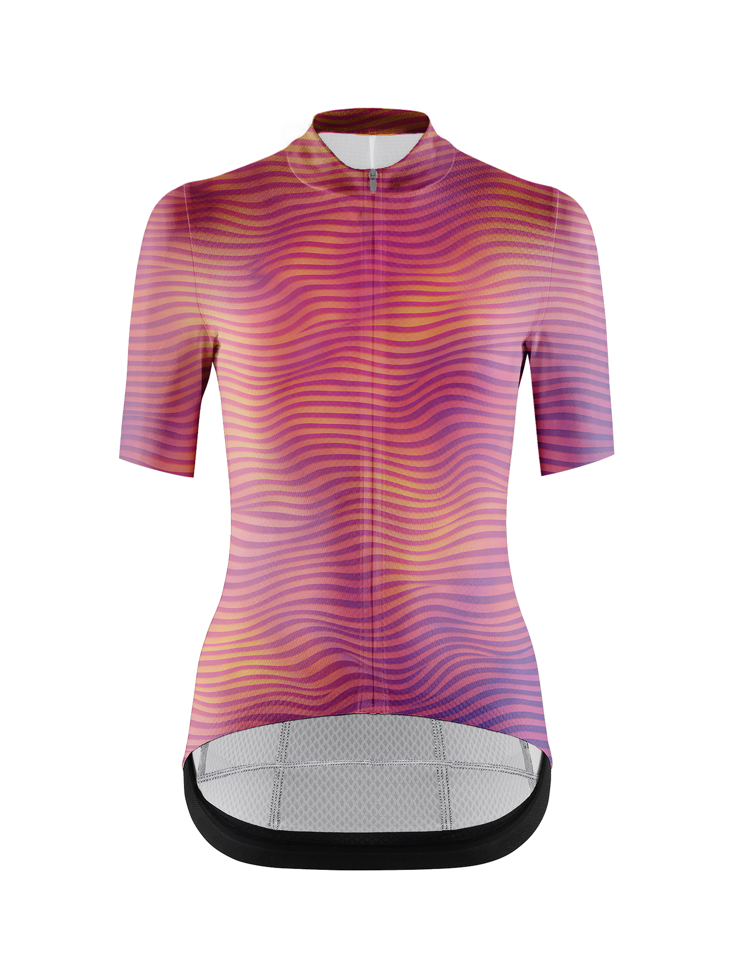 RockBros Women's Geometric Rhythm Sunset Wave Cycling Jersey