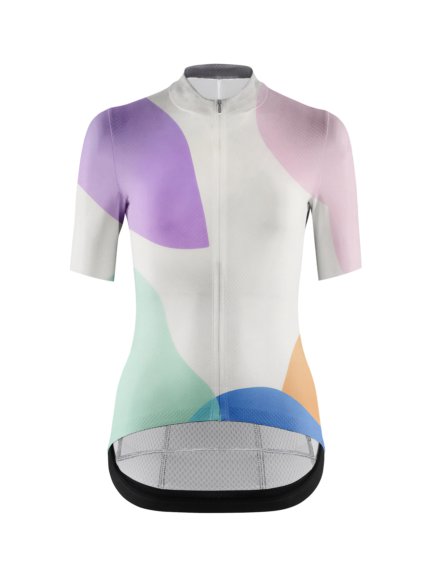 RockBros Women's Geometric Flow Pastel Pebble Cycling Jersey