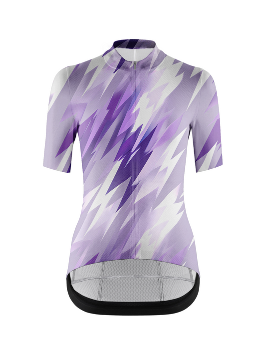 RockBros Women's Geometric Rhythm Lavender Shard Cycling Jersey
