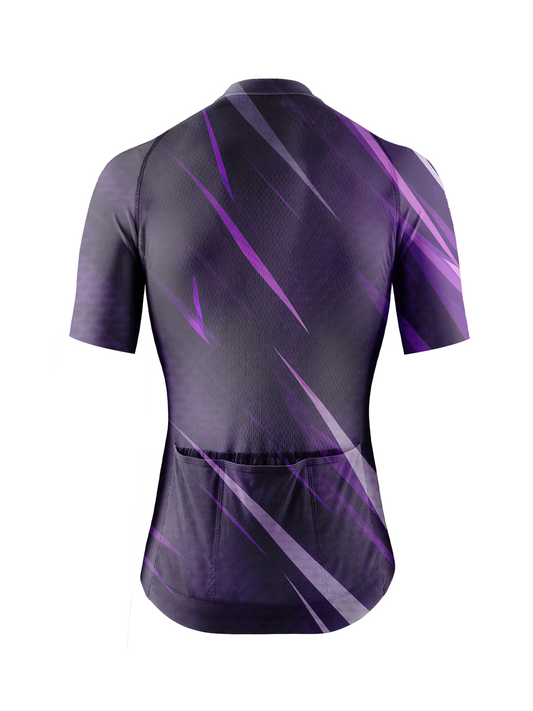 RockBros Men's Geometric Rhythm Violet Shard Cycling Jersey