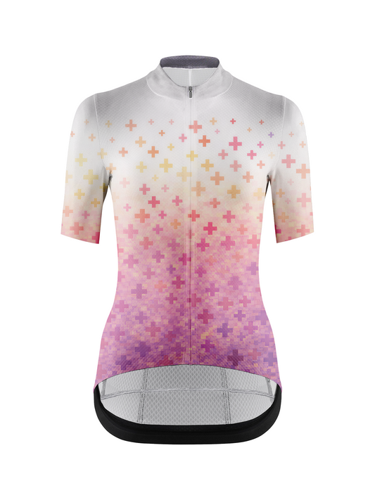 RockBros Women's Geometric Rhythm Pixel Bloom Cycling Jersey