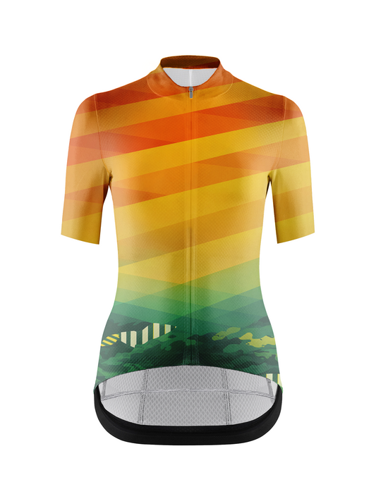 RockBros Men's Geometric Flow Prism Dawn Cycling Jersey