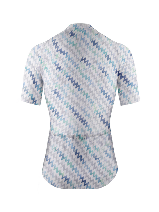 RockBros Men's Ocean Blue Zigzag Cycling Jersey