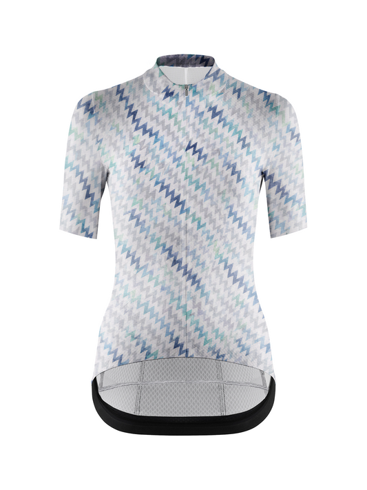 RockBros Men's Ocean Blue Zigzag Cycling Jersey