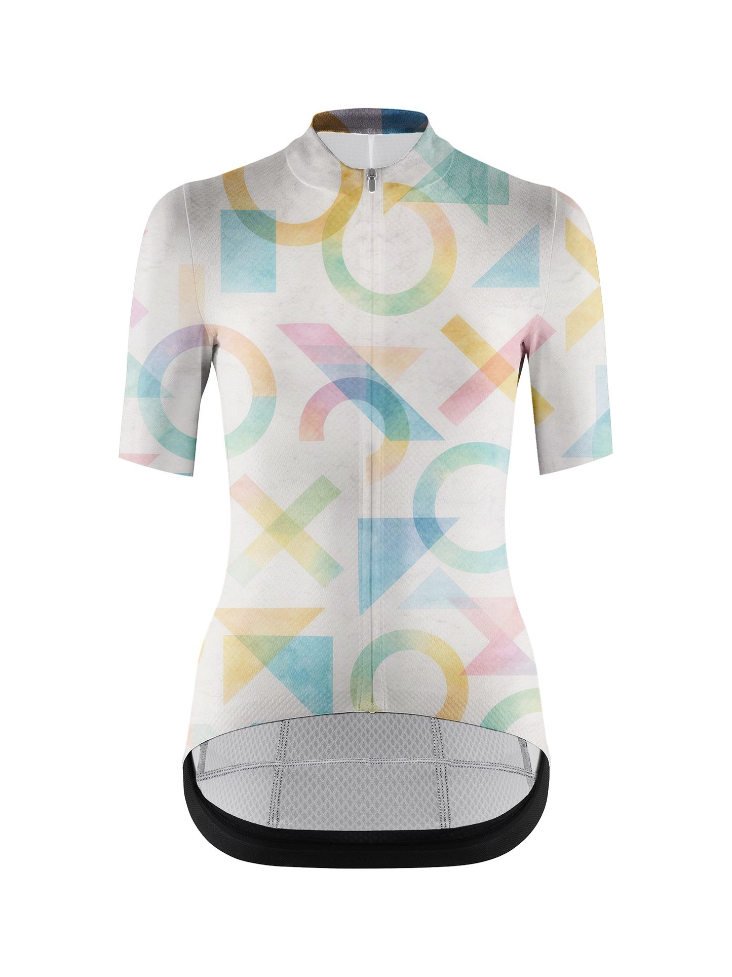 RockBros Women's Pastel Watercolor Geometric Cycling Jersey
