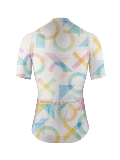 RockBros Women's Pastel Watercolor Geometric Cycling Jersey