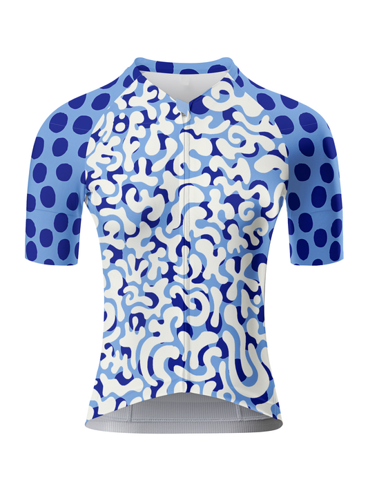RockBros Women's "Hybrid Fluidity" Pop-Art Camo & Dot Cycling Jersey