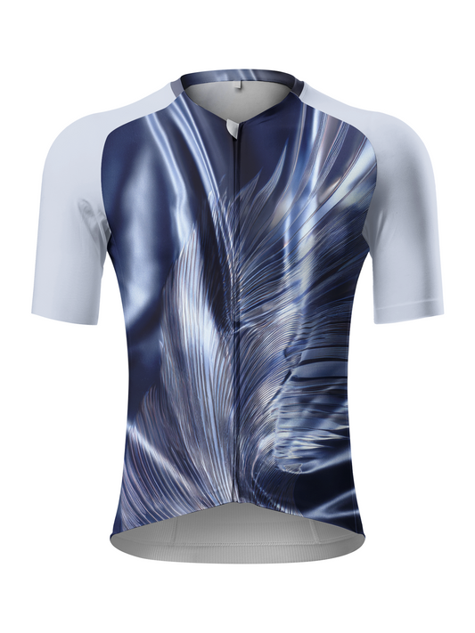 RockBros Men's "Cobalt Flux" Fluid Metallic Performance Cycling Jersey