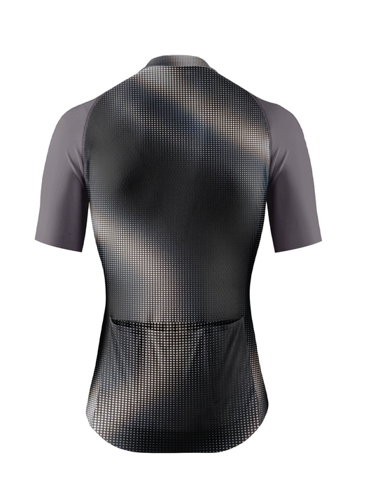 RockBros Men's "Carbon Flash" Halftone Gradient Performance Cycling Jersey