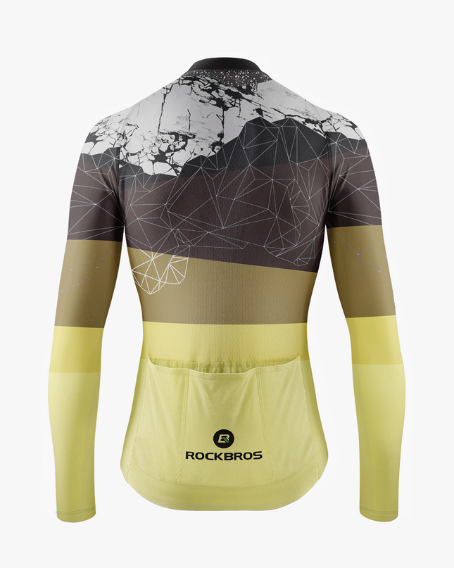 Men's Beige & Brown Mountain Cycling Jersey