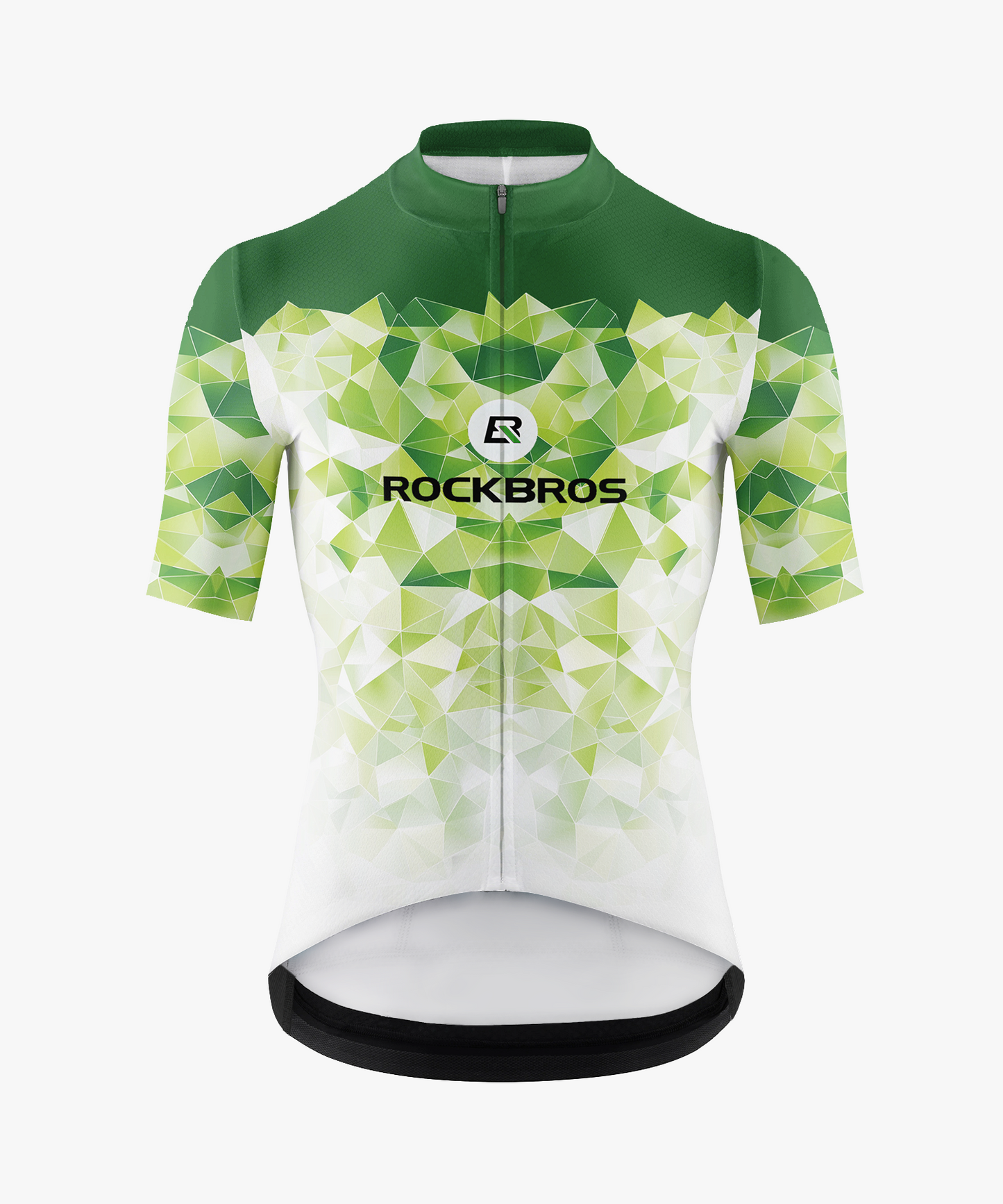 Men's Green Diamond Gradient Cycling Jersey