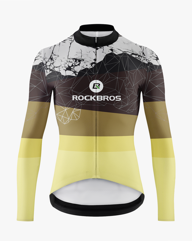 Men's Beige & Brown Mountain Cycling Jersey