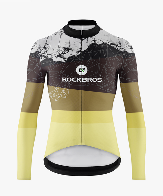 RockBros Men's Beige & Brown Mountain Cycling Jersey