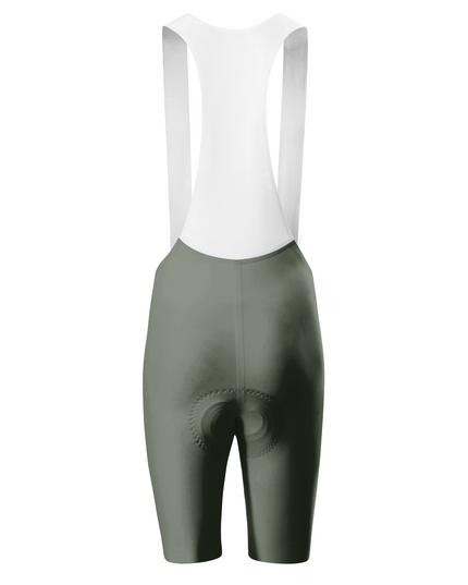 ROCKBROS Women's Gradient Olive Green White Rib Strap Cycling Bib Shorts