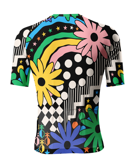 ROCKBROS Men's Pop Art Floral Father's Day Cycling Jersey