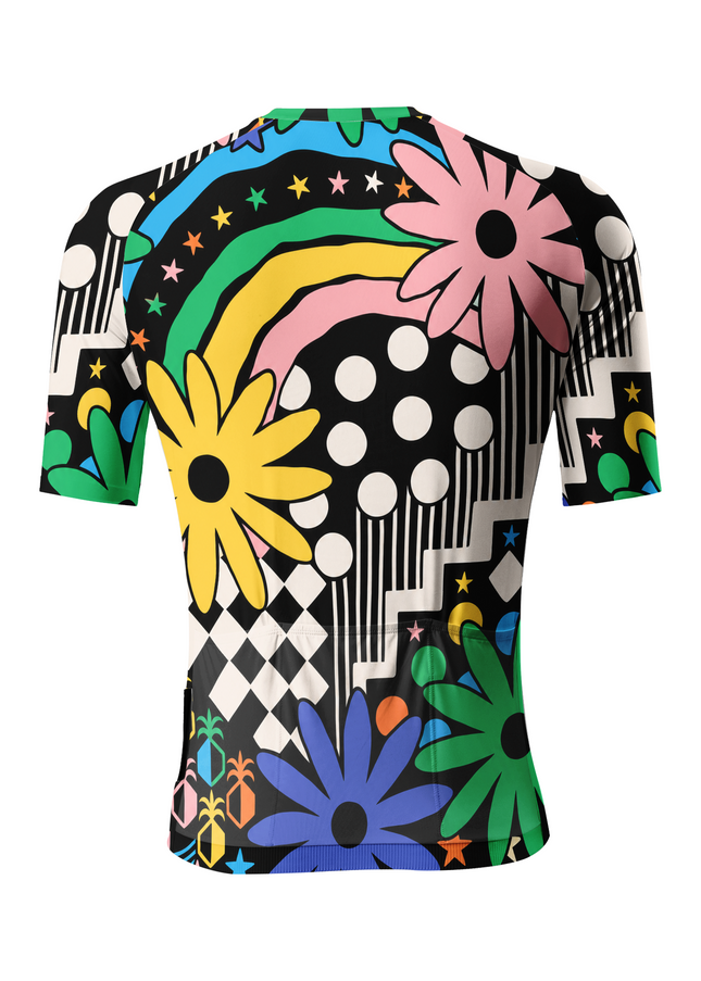 ROCKBROS Men's Pop Art Floral Father's Day Cycling Jersey