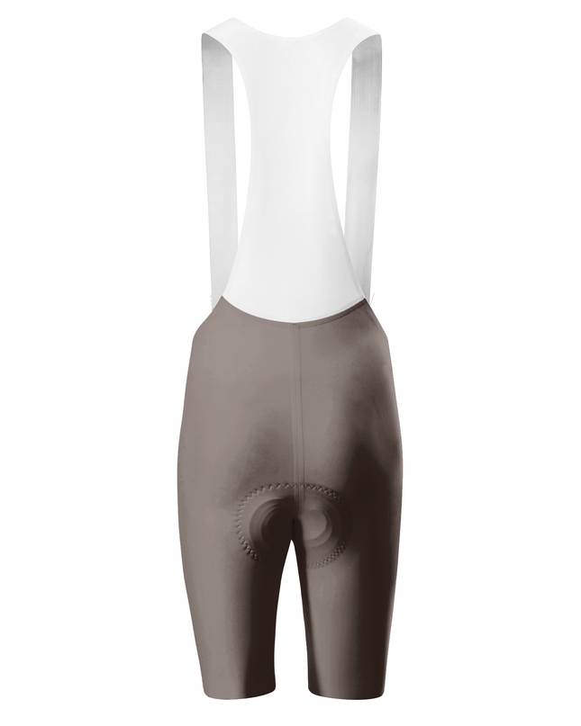 ROCKBROS Women's Gradient Coffee Brown White Rib Strap Cycling Bib Shorts