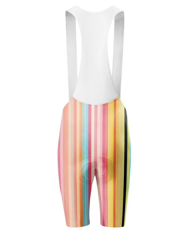 ROCKBROS Women's Pastel Vertical Stripe Cycling Bib Shorts