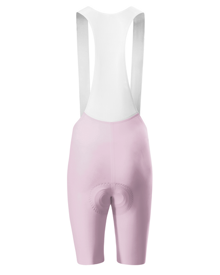ROCKBROS Women's Solid Pale Pink White Strap Cycling Bib Shorts