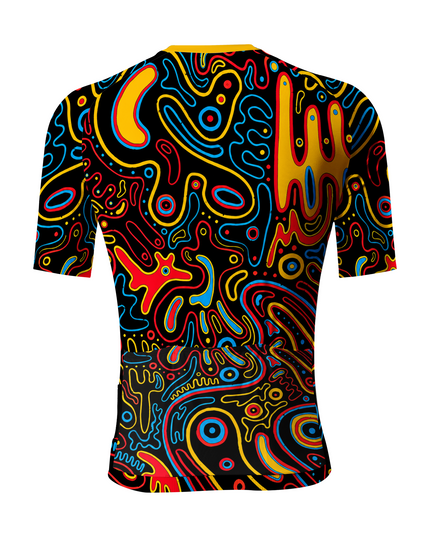 ROCKBROS Men's Psychedelic Fluid Graffiti Cycling Jersey