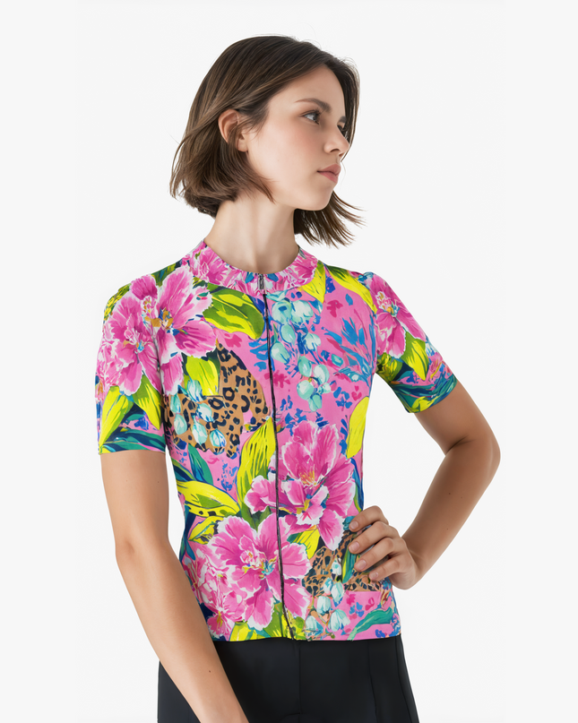 Women's Cycling Jersey in Tropical Floral