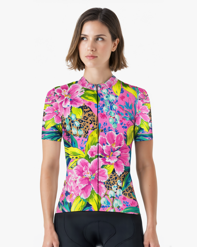 Women's Cycling Jersey in Tropical Floral