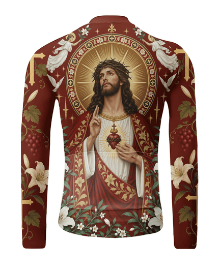 ROCKBROS "Sacred Heart" Renaissance Jesus Art Long Sleeve Cycling Jersey