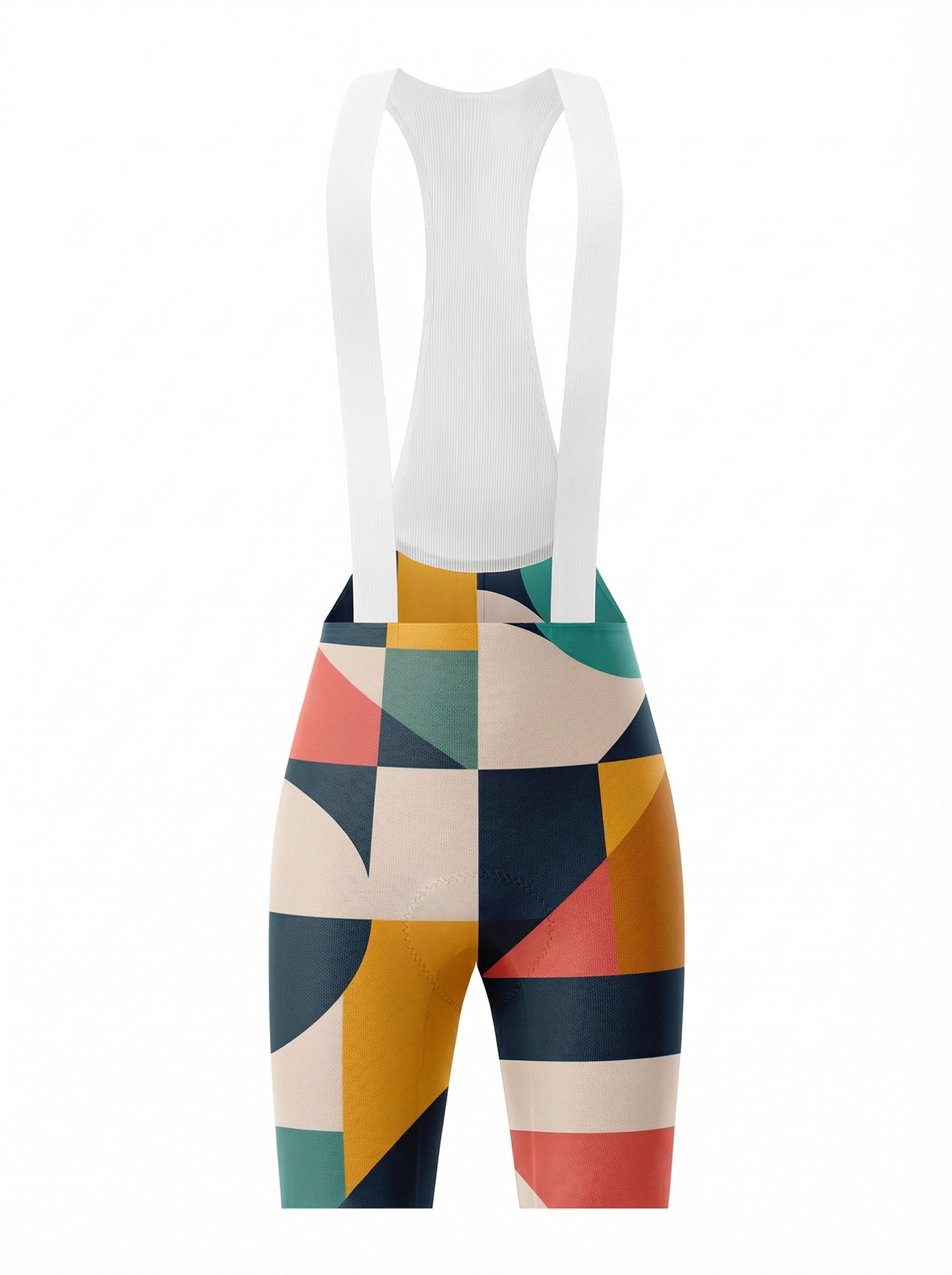 RockBros Unisex Retro Graphic Vintage Collage Cycling Bib Shorts