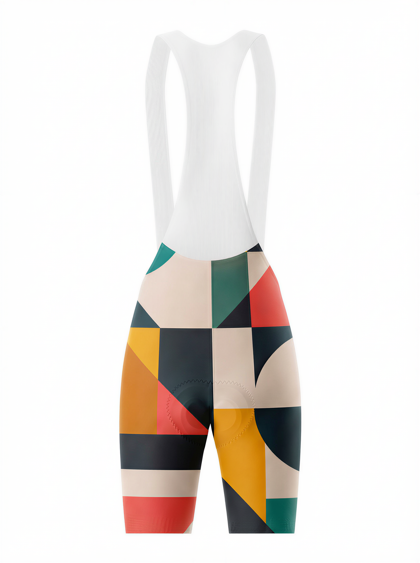 RockBros Unisex Retro Graphic Vintage Collage Cycling Bib Shorts