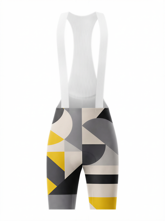 RockBros Unisex Geometric Flow Modern Art Cycling Bib Shorts