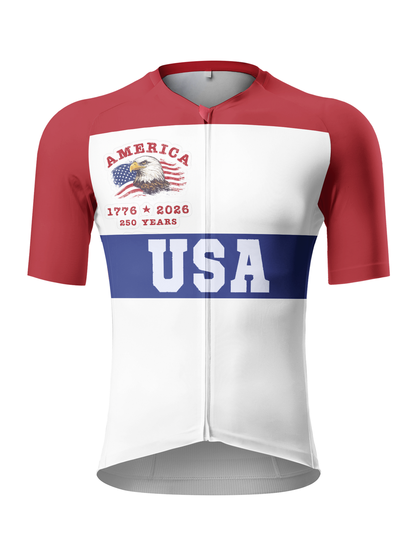 RockBros Men's Retro Graphic America 250 Cycling Jersey