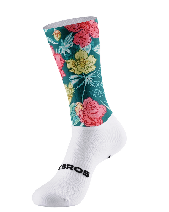 ROCKBROS Women's Teal Marble Print 3D Padded Cycling Bibs