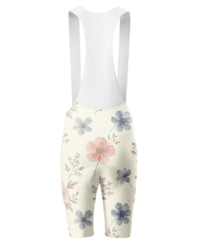 ROCKBROS Women Watercolor Floral Padded Cycling Bib Shorts