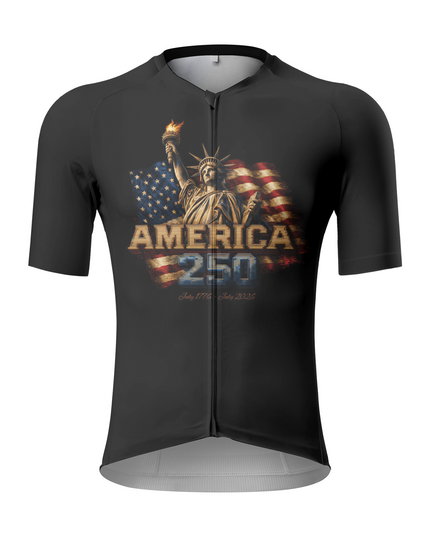RockBros Men's Retro Graphic Liberty 250 Cycling Jersey