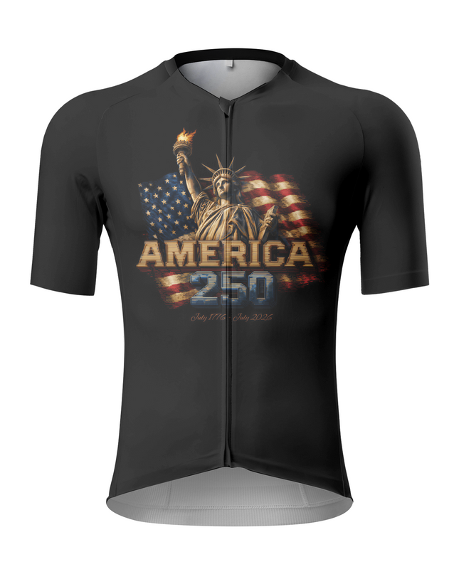 RockBros Men's Retro Graphic Liberty 250 Cycling Jersey