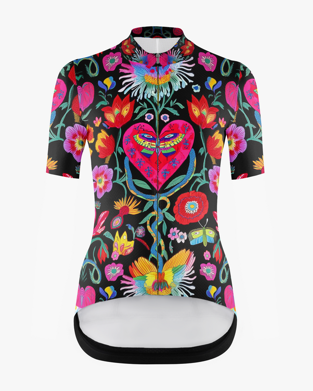 Women's Mexican Heart Floral Cycling Jersey