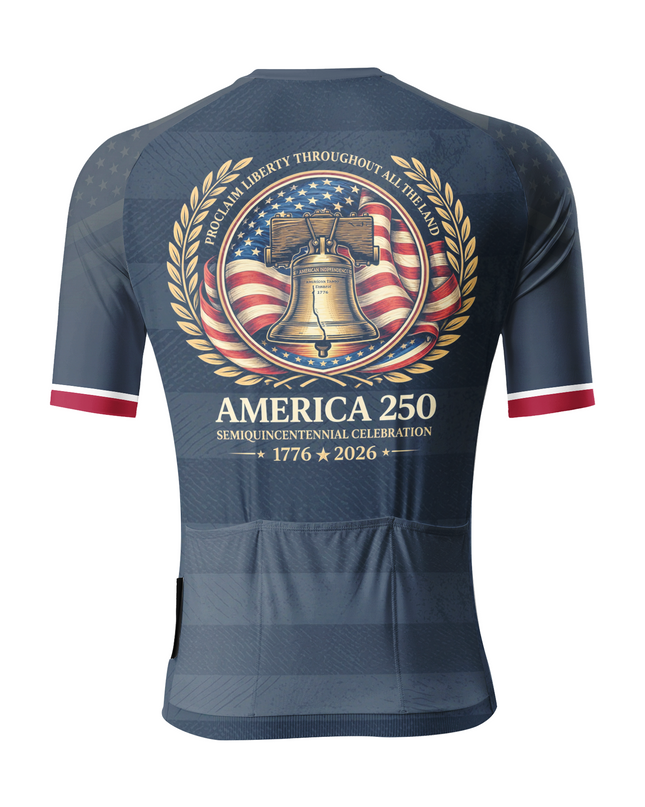 RockBros Men's Retro Graphic Independence Bell Cycling Jersey