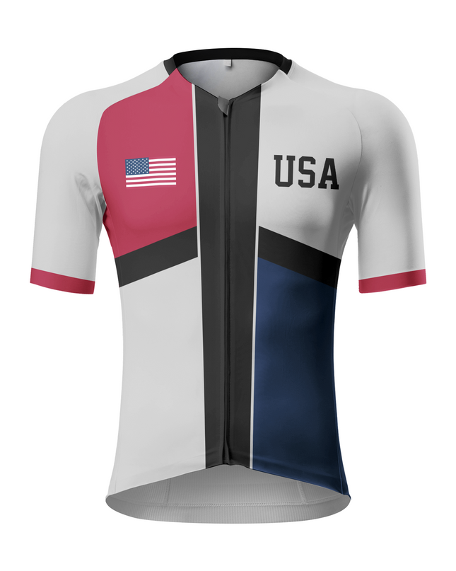 RockBros Men's Retro Graphic Modern Patriot 250 Cycling Jersey