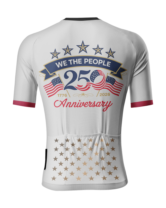 RockBros Men's Retro Graphic Modern Patriot 250 Cycling Jersey