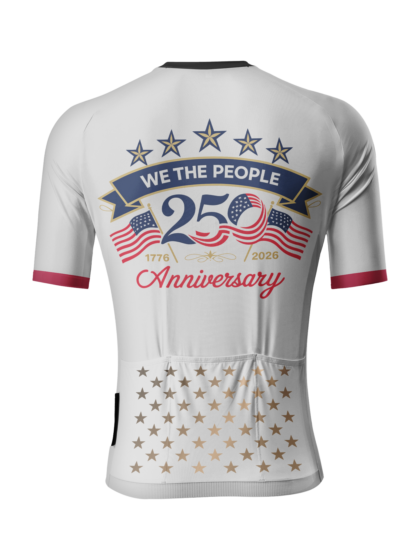 RockBros Men's Retro Graphic Modern Patriot 250 Cycling Jersey