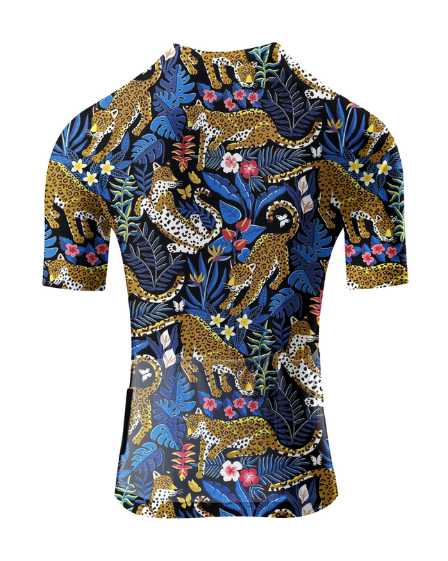 ROCKBROS Women's "Midnight Leopard" Tropical Jungle Art Pro Aero Jersey