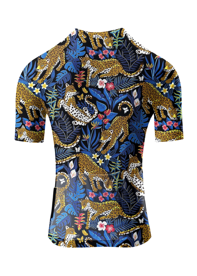 ROCKBROS Women's "Midnight Leopard" Tropical Jungle Art Pro Aero Jersey