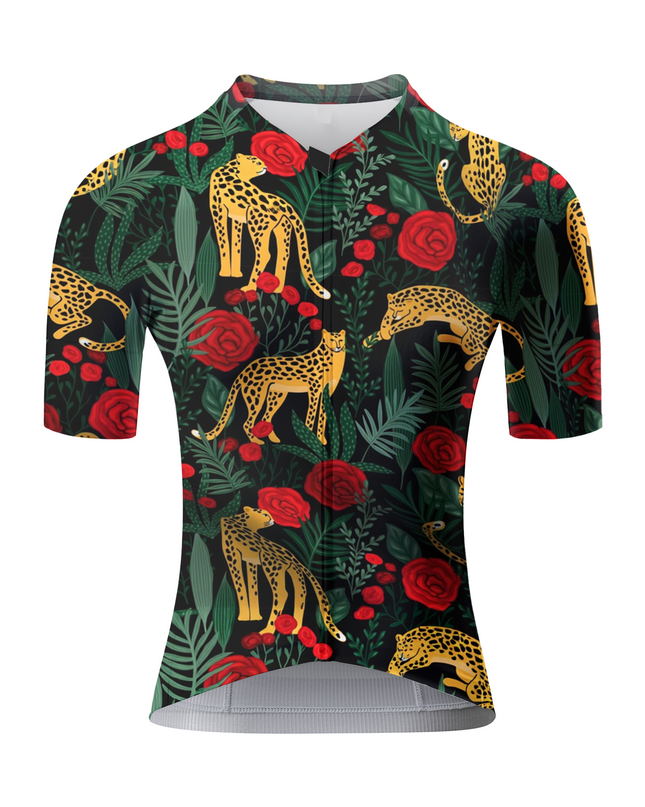 ROCKBROS Women's "Crimson Safari" Exotic Floral Art Pro Aero Jersey