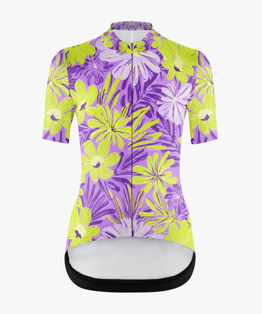RockBros Women's Violet Floral Cycling Jersey