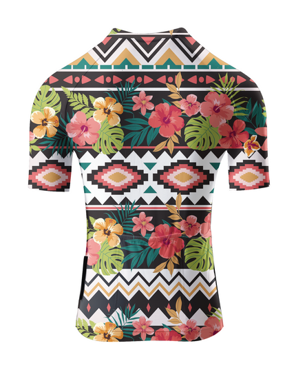ROCKBROS Women's "Aztec Hibiscus" Tribal Flora Art Pro Aero Jersey