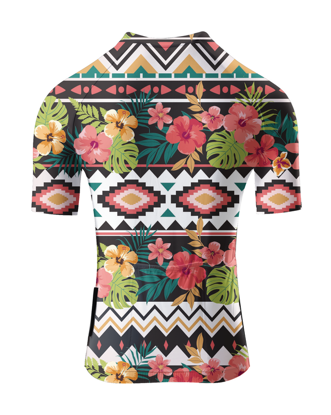 ROCKBROS Women's "Aztec Hibiscus" Tribal Flora Art Pro Aero Jersey