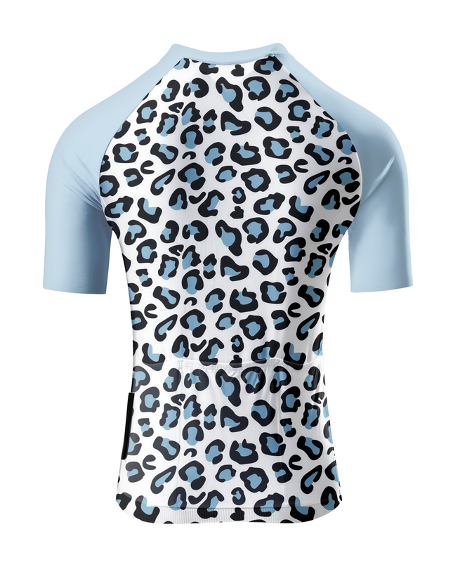 ROCKBROS Women's Glacier Aura All-Weather Soft-Tone Leopard Cycling Bib Shorts