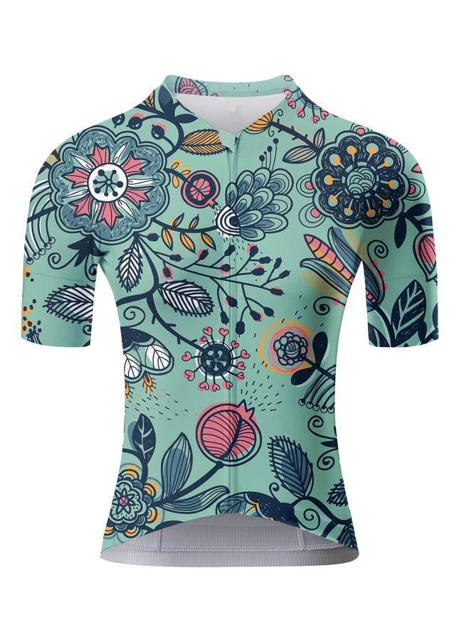 ROCKBROS Women's "Folk Flora" All-Weather Artistic Pro Aero Jersey