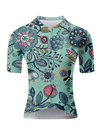 ROCKBROS Women's "Folk Flora" All-Weather Artistic Pro Aero Jersey