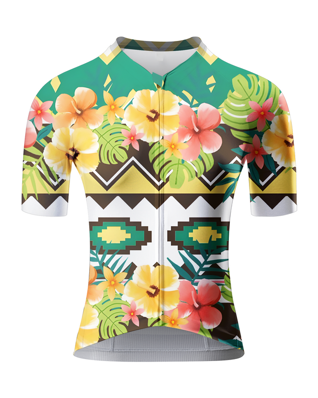 ROCKBROS Women's "Sunlit Aztec" Tropical Flora Art Pro Aero Jersey
